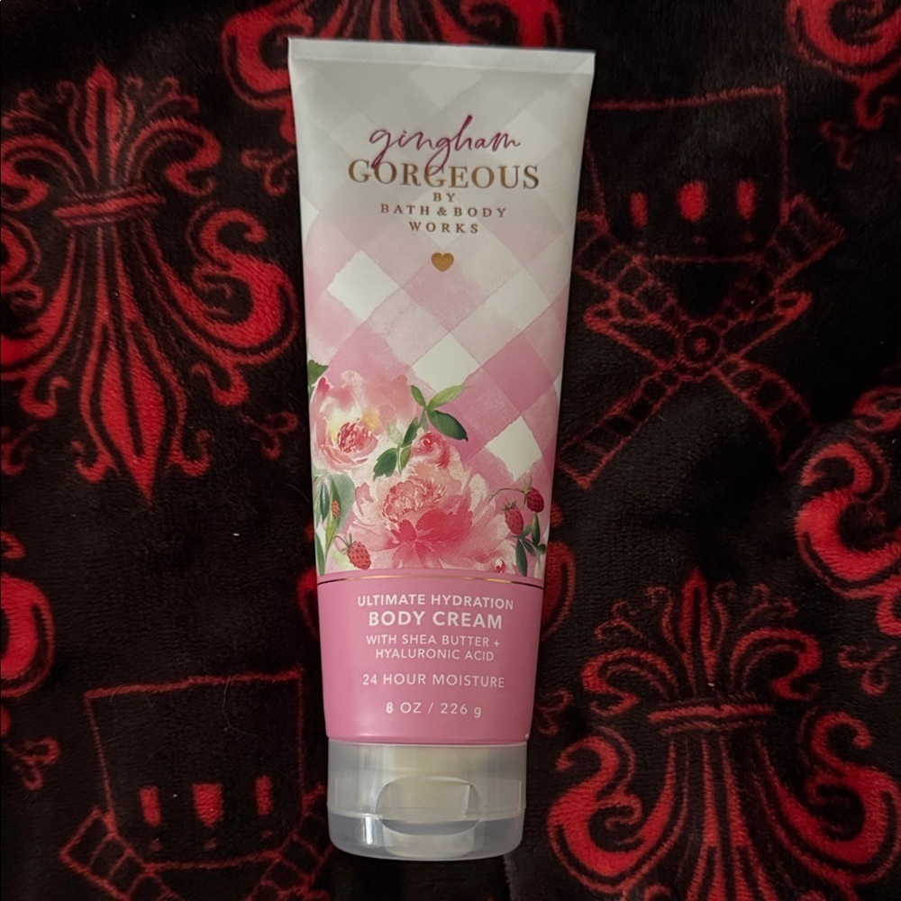 Bath & Body Works Gingham Gorgeous Body Cream - Pink and White